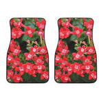 Red Bouvardia Print Front Car Floor Mats
