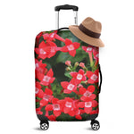 Red Bouvardia Print Luggage Cover