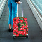 Red Bouvardia Print Luggage Cover