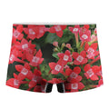 Red Bouvardia Print Men's Boxer Briefs