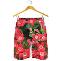 Red Bouvardia Print Men's Shorts