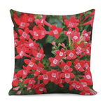 Red Bouvardia Print Pillow Cover