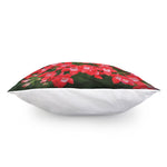 Red Bouvardia Print Pillow Cover