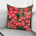 Red Bouvardia Print Pillow Cover