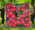 Red Bouvardia Print Quilt