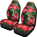 Red Bouvardia Print Universal Fit Car Seat Covers