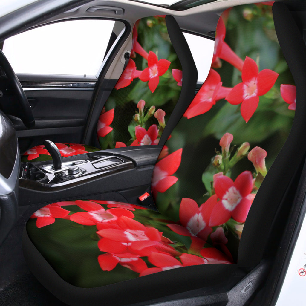Red Bouvardia Print Universal Fit Car Seat Covers