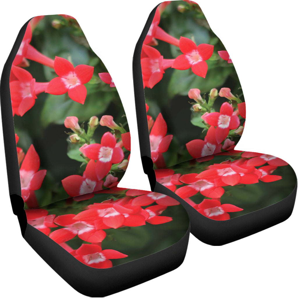 Red Bouvardia Print Universal Fit Car Seat Covers