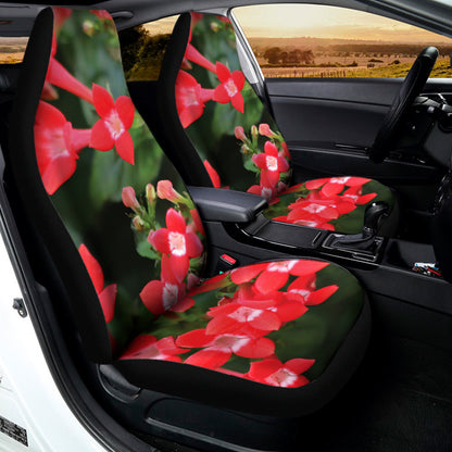 Red Bouvardia Print Universal Fit Car Seat Covers