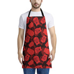 Red Boxing Gloves Pattern Print Apron