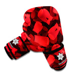 Red Boxing Gloves Pattern Print Boxing Gloves