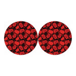 Red Boxing Gloves Pattern Print Car Coasters