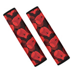 Red Boxing Gloves Pattern Print Car Seat Belt Covers