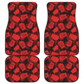 Red Boxing Gloves Pattern Print Front and Back Car Floor Mats