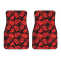 Red Boxing Gloves Pattern Print Front Car Floor Mats