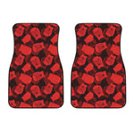 Red Boxing Gloves Pattern Print Front Car Floor Mats