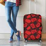 Red Boxing Gloves Pattern Print Luggage Cover