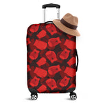 Red Boxing Gloves Pattern Print Luggage Cover