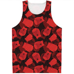 Red Boxing Gloves Pattern Print Men's Tank Top