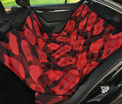 Red Boxing Gloves Pattern Print Pet Car Back Seat Cover