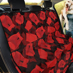 Red Boxing Gloves Pattern Print Pet Car Back Seat Cover