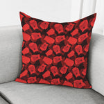 Red Boxing Gloves Pattern Print Pillow Cover