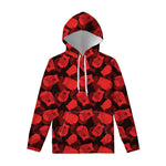 Red Boxing Gloves Pattern Print Pullover Hoodie