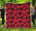 Red Boxing Gloves Pattern Print Quilt
