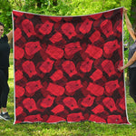 Red Boxing Gloves Pattern Print Quilt