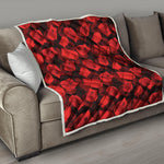 Red Boxing Gloves Pattern Print Quilt
