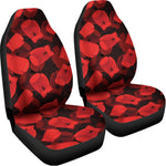 Red Boxing Gloves Pattern Print Universal Fit Car Seat Covers