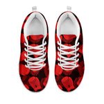Red Boxing Gloves Pattern Print White Sneakers
