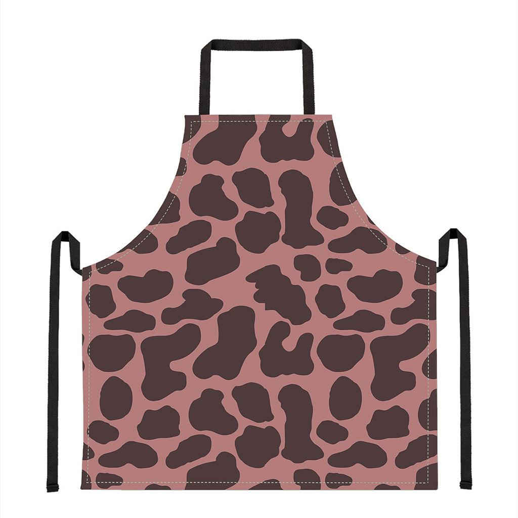 Red Brown Cow Print Apron