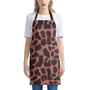 Red Brown Cow Print Apron