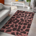 Red Brown Cow Print Floor Mat