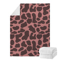 Red Brown Cow Print Blanket