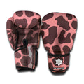 Red Brown Cow Print Boxing Gloves