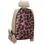 Red Brown Cow Print Car Seat Organizers