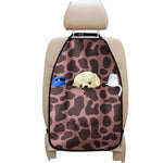 Red Brown Cow Print Car Seat Organizers