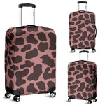 Red Brown Cow Print Luggage Cover GearFrost