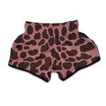 Red Brown Cow Print Muay Thai Boxing Shorts