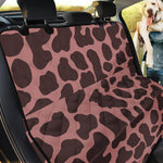 Red Brown Cow Print Pet Car Back Seat Cover