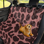 Red Brown Cow Print Pet Car Back Seat Cover