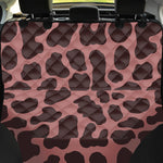 Red Brown Cow Print Pet Car Back Seat Cover