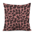 Red Brown Cow Print Pillow Cover
