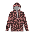 Red Brown Cow Print Pullover Hoodie