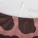 Red Brown Cow Print Sofa Cover