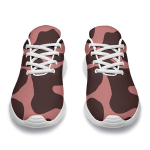 Red Brown Cow Print Sport Shoes GearFrost