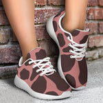 Red Brown Cow Print Sport Shoes GearFrost