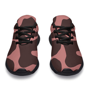 Red Brown Cow Print Sport Shoes GearFrost